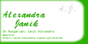 alexandra janik business card